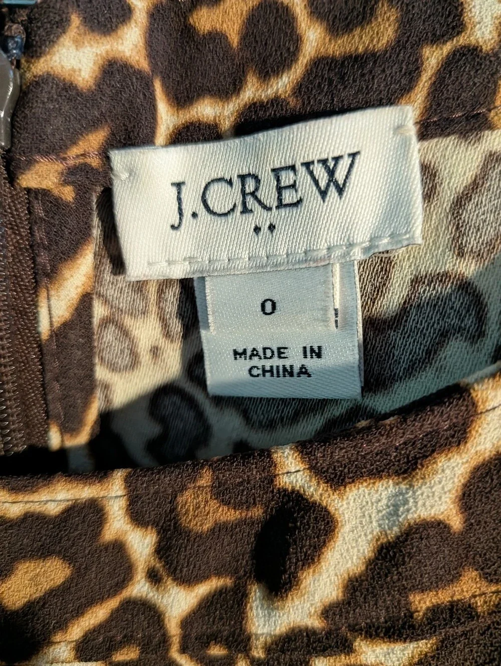 J.Crew Leopard Print Shift Dress - Brown Size O